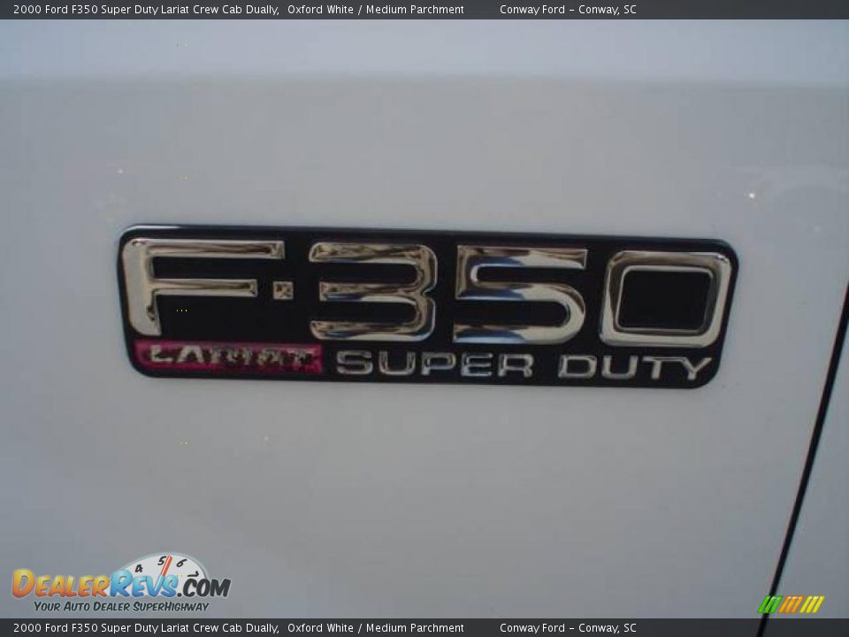 2000 Ford F350 Super Duty Lariat Crew Cab Dually Oxford White / Medium Parchment Photo #14