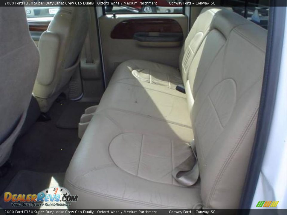 2000 Ford F350 Super Duty Lariat Crew Cab Dually Oxford White / Medium Parchment Photo #21