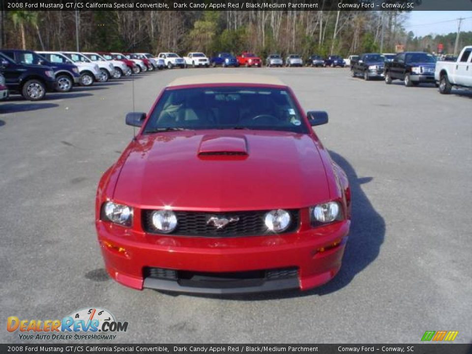 2008 Ford Mustang GT/CS California Special Convertible Dark Candy Apple Red / Black/Medium Parchment Photo #2