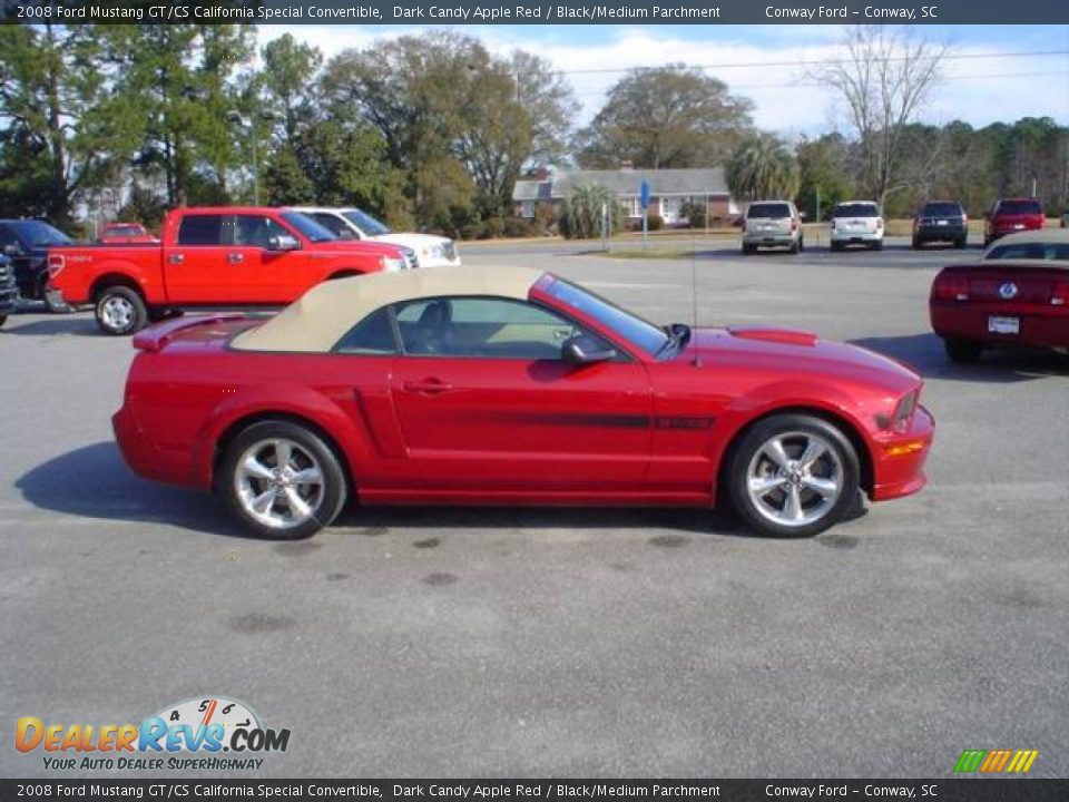 2008 Ford Mustang GT/CS California Special Convertible Dark Candy Apple Red / Black/Medium Parchment Photo #4