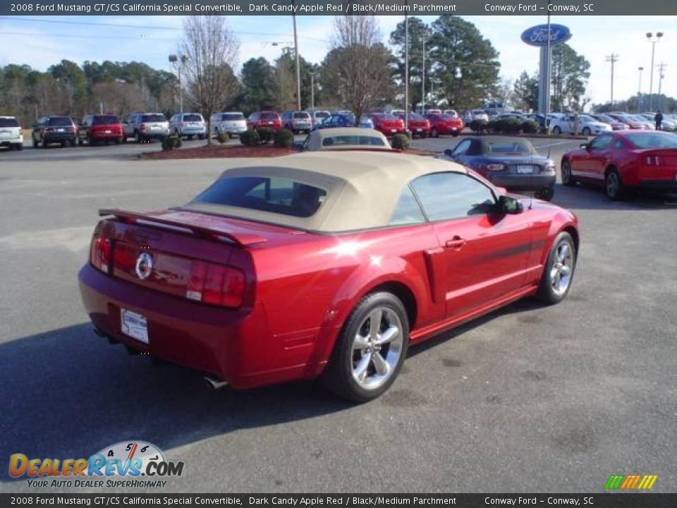 2008 Ford Mustang GT/CS California Special Convertible Dark Candy Apple Red / Black/Medium Parchment Photo #5