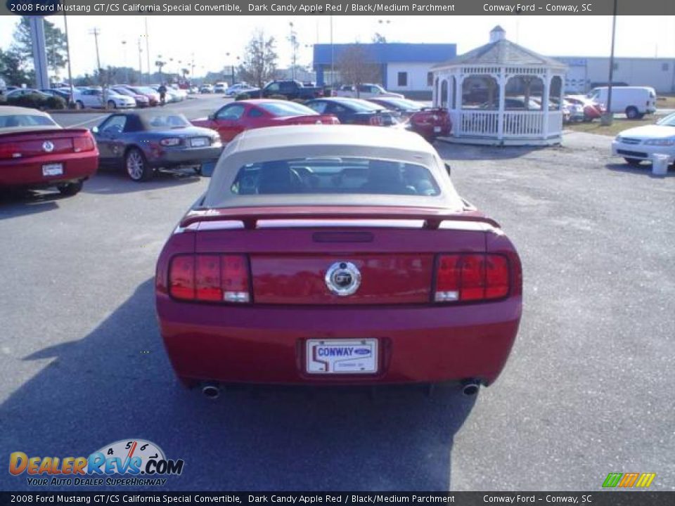 2008 Ford Mustang GT/CS California Special Convertible Dark Candy Apple Red / Black/Medium Parchment Photo #6