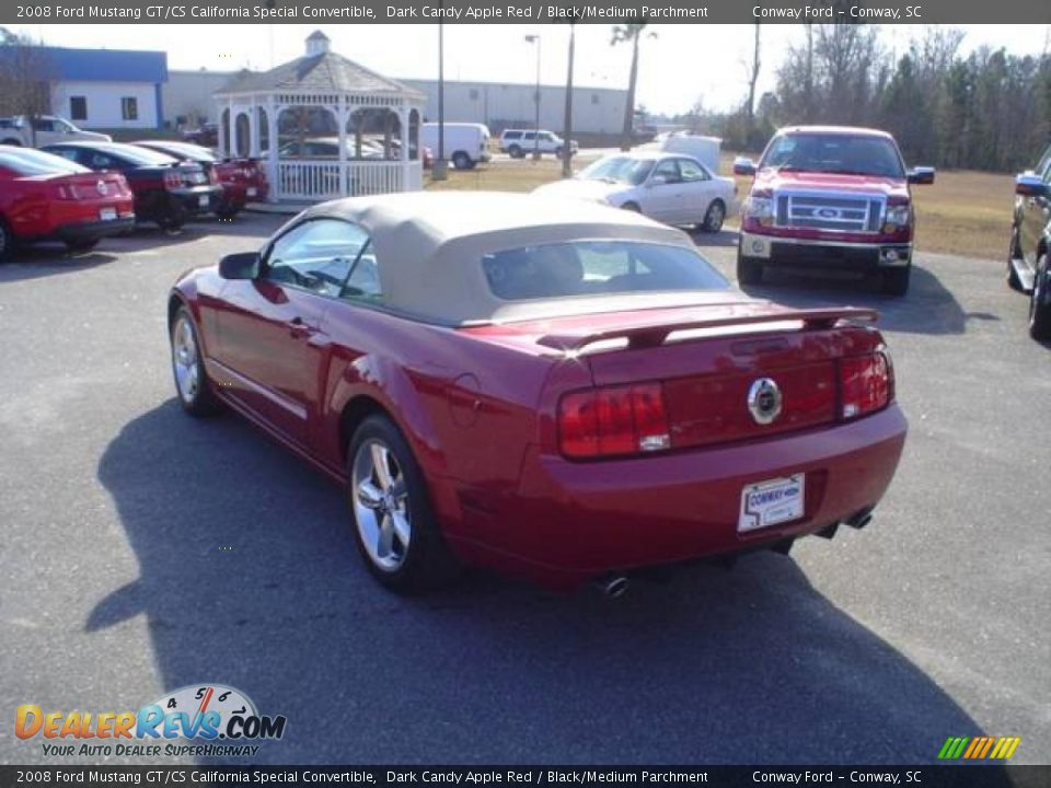 2008 Ford Mustang GT/CS California Special Convertible Dark Candy Apple Red / Black/Medium Parchment Photo #7