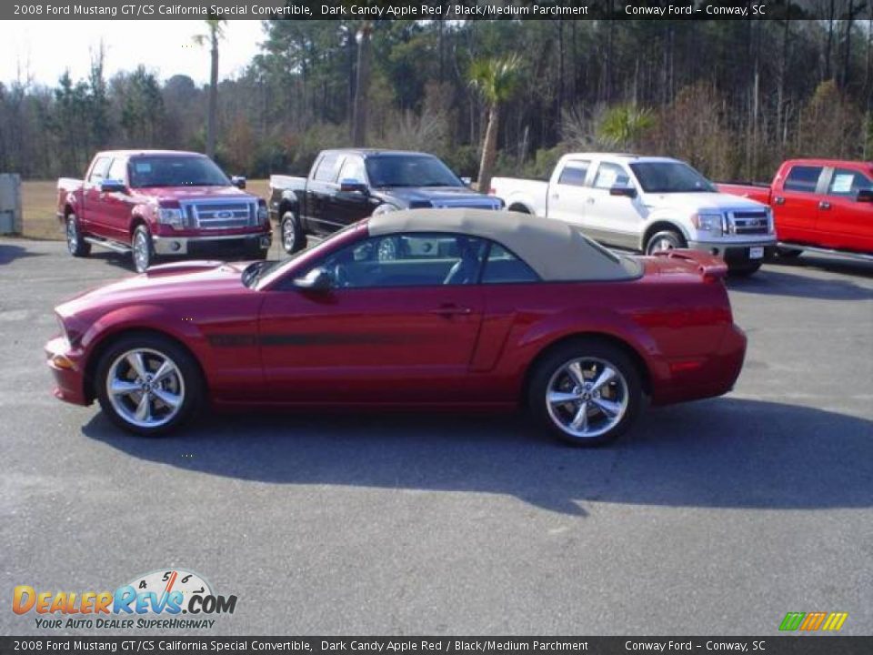 2008 Ford Mustang GT/CS California Special Convertible Dark Candy Apple Red / Black/Medium Parchment Photo #8