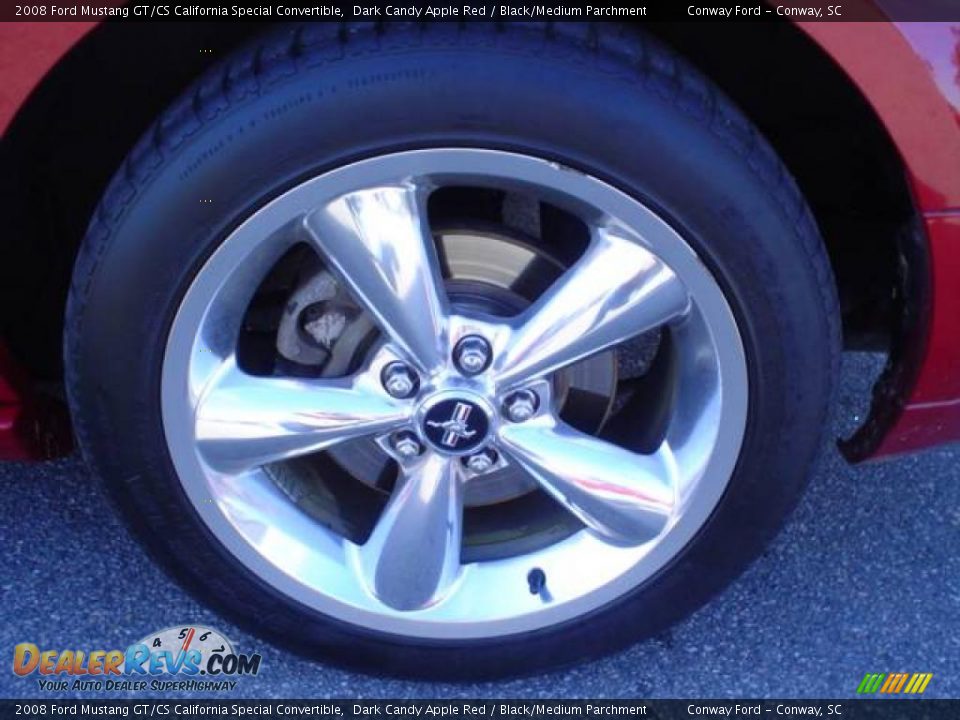 2008 Ford Mustang GT/CS California Special Convertible Dark Candy Apple Red / Black/Medium Parchment Photo #9