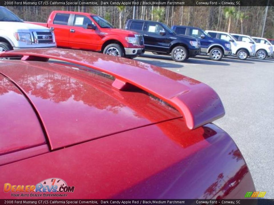 2008 Ford Mustang GT/CS California Special Convertible Dark Candy Apple Red / Black/Medium Parchment Photo #10