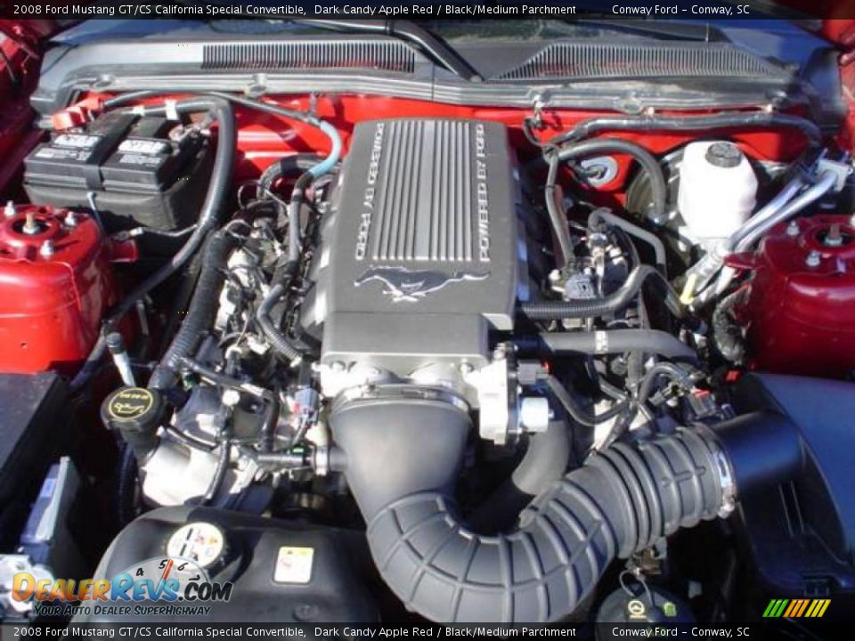 2008 Ford Mustang GT/CS California Special Convertible Dark Candy Apple Red / Black/Medium Parchment Photo #13