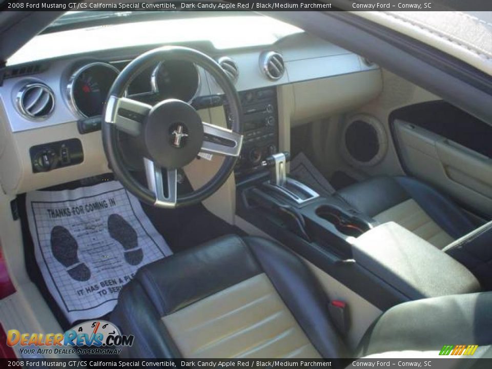 2008 Ford Mustang GT/CS California Special Convertible Dark Candy Apple Red / Black/Medium Parchment Photo #22