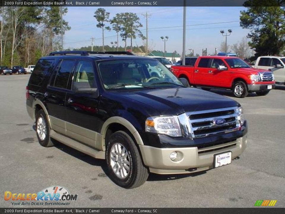 2009 Ford Expedition Eddie Bauer 4x4 Black / Camel Photo #3