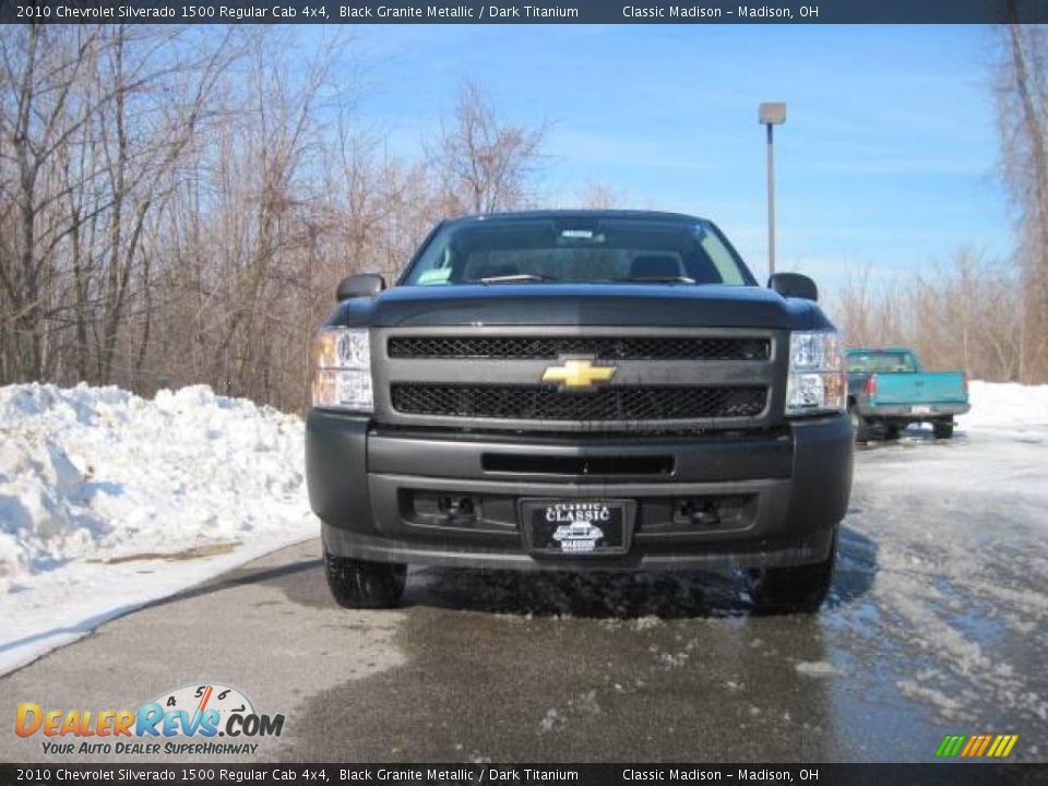 2010 Chevrolet Silverado 1500 Regular Cab 4x4 Black Granite Metallic / Dark Titanium Photo #2