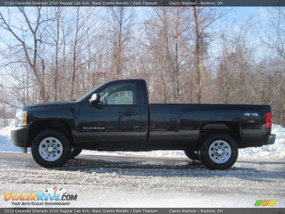 2010 Chevrolet Silverado 1500 Regular Cab 4x4 Black Granite Metallic / Dark Titanium Photo #4
