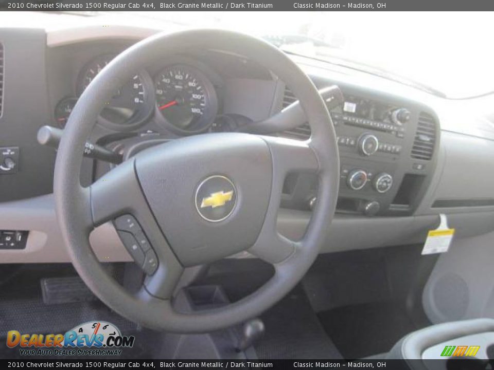 2010 Chevrolet Silverado 1500 Regular Cab 4x4 Black Granite Metallic / Dark Titanium Photo #10