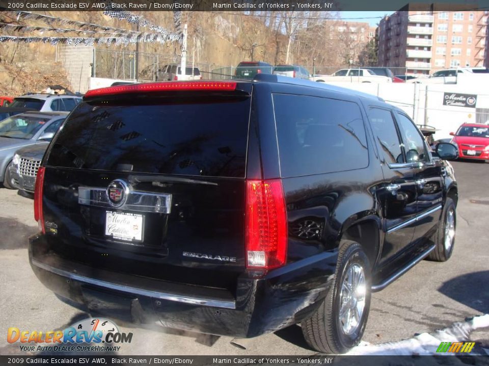 2009 Cadillac Escalade ESV AWD Black Raven / Ebony/Ebony Photo #7