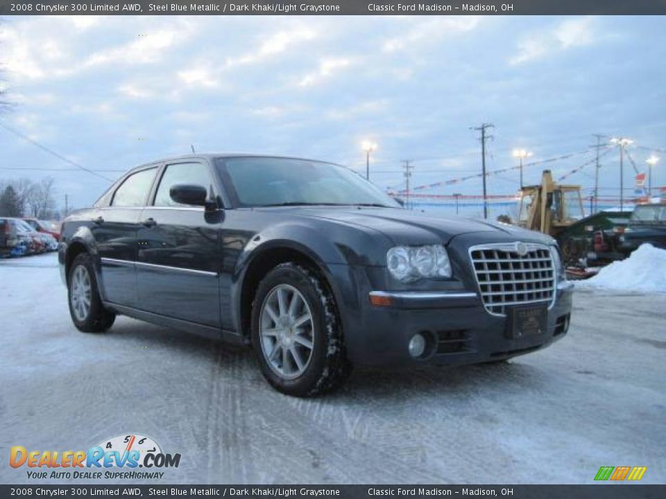 2008 Chrysler 300 Limited AWD Steel Blue Metallic / Dark Khaki/Light Graystone Photo #3