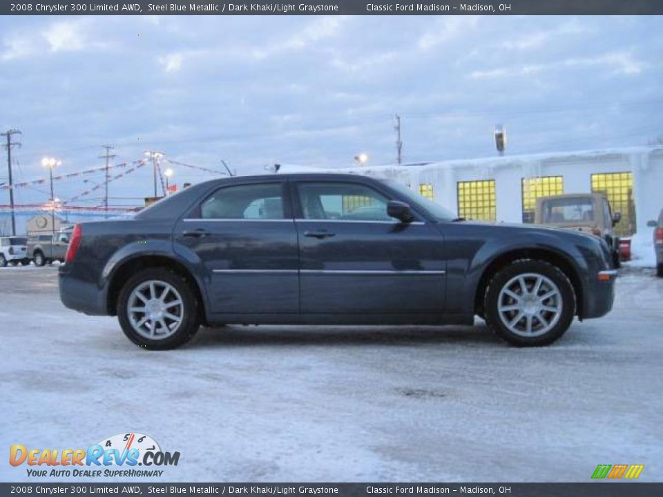2008 Chrysler 300 Limited AWD Steel Blue Metallic / Dark Khaki/Light Graystone Photo #4