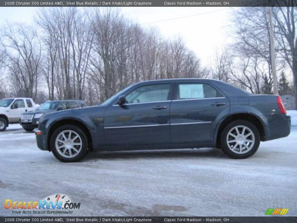 2008 Chrysler 300 Limited AWD Steel Blue Metallic / Dark Khaki/Light Graystone Photo #6
