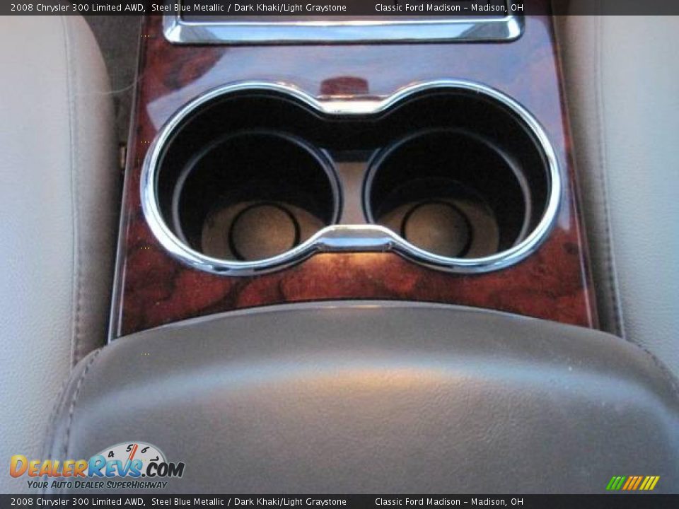 2008 Chrysler 300 Limited AWD Steel Blue Metallic / Dark Khaki/Light Graystone Photo #28