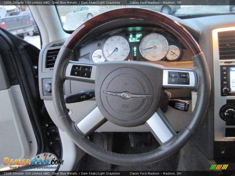 2008 Chrysler 300 Limited AWD Steel Blue Metallic / Dark Khaki/Light Graystone Photo #31