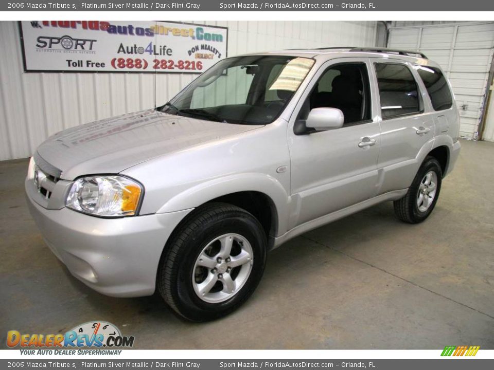 2006 Mazda Tribute s Platinum Silver Metallic / Dark Flint Gray Photo #4