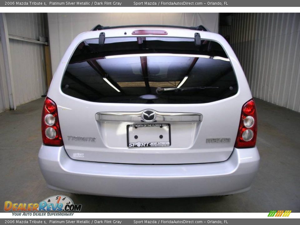2006 Mazda Tribute s Platinum Silver Metallic / Dark Flint Gray Photo #6