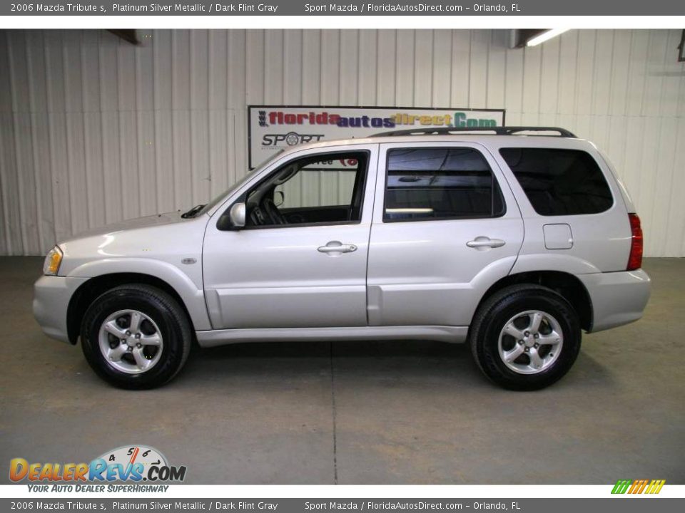2006 Mazda Tribute s Platinum Silver Metallic / Dark Flint Gray Photo #8
