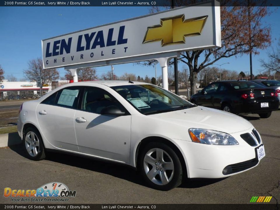 2008 Pontiac G6 Sedan Ivory White / Ebony Black Photo #1