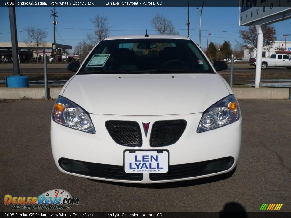 2008 Pontiac G6 Sedan Ivory White / Ebony Black Photo #2