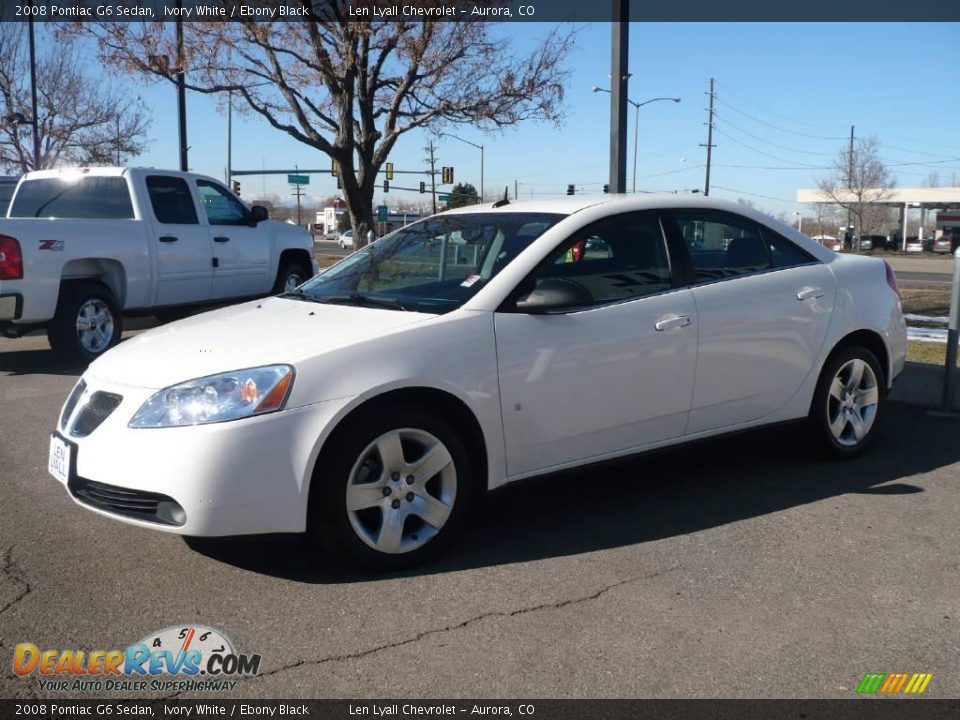 2008 Pontiac G6 Sedan Ivory White / Ebony Black Photo #3