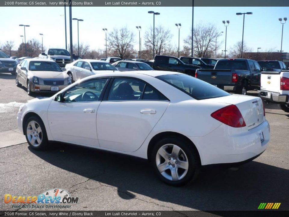 2008 Pontiac G6 Sedan Ivory White / Ebony Black Photo #4