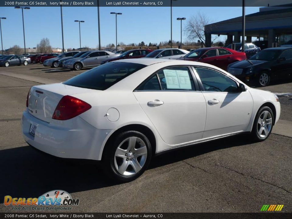 2008 Pontiac G6 Sedan Ivory White / Ebony Black Photo #6