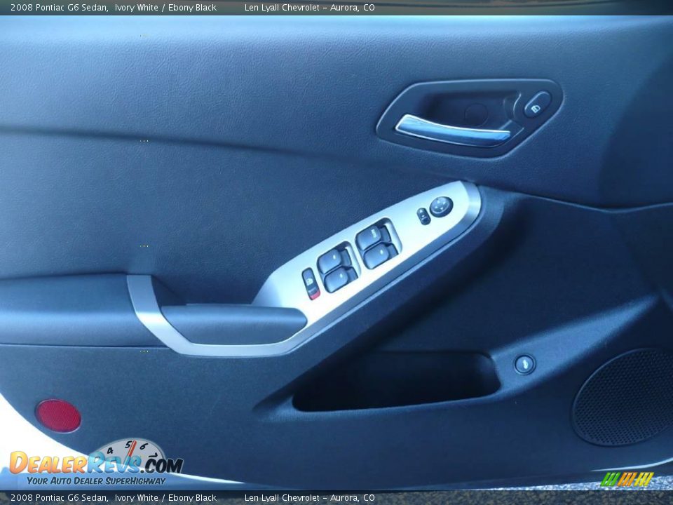 2008 Pontiac G6 Sedan Ivory White / Ebony Black Photo #7
