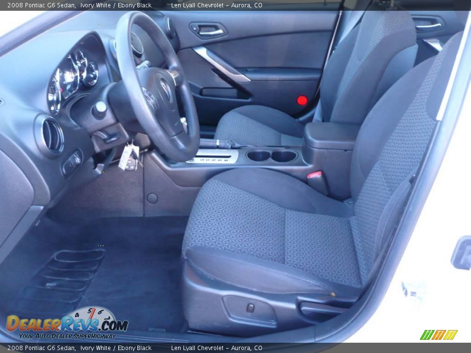 2008 Pontiac G6 Sedan Ivory White / Ebony Black Photo #9