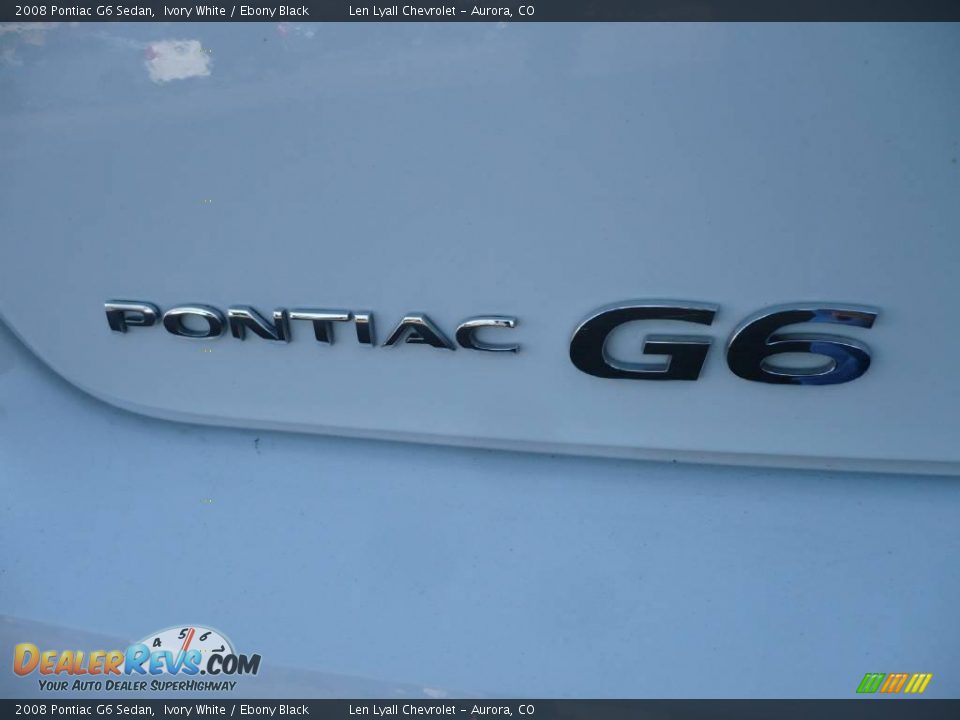2008 Pontiac G6 Sedan Ivory White / Ebony Black Photo #12