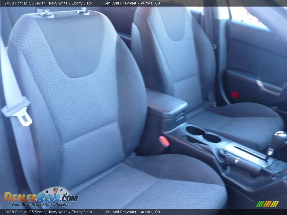 2008 Pontiac G6 Sedan Ivory White / Ebony Black Photo #13