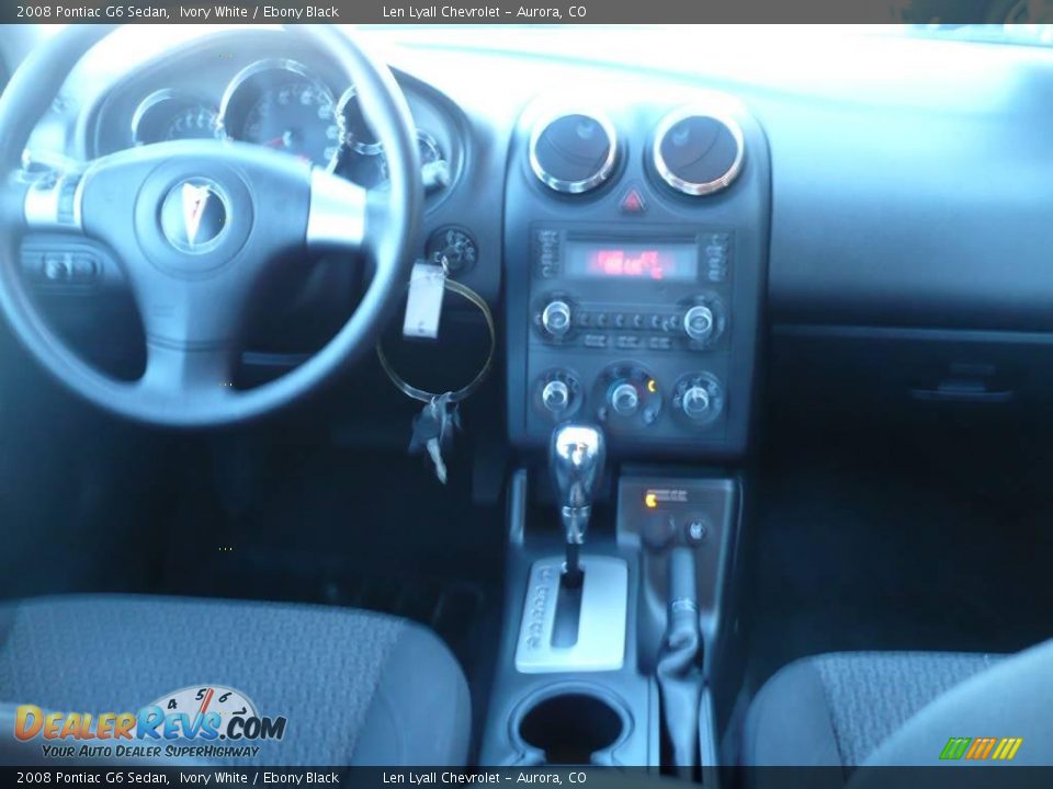 2008 Pontiac G6 Sedan Ivory White / Ebony Black Photo #15