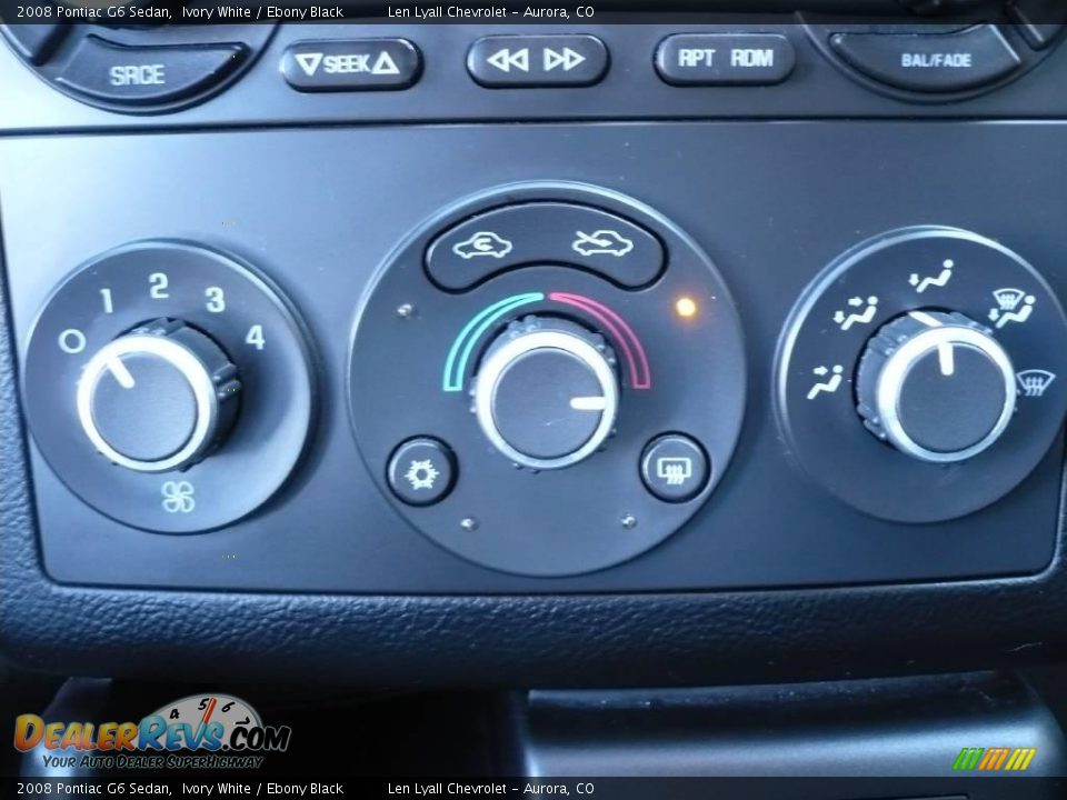 2008 Pontiac G6 Sedan Ivory White / Ebony Black Photo #22