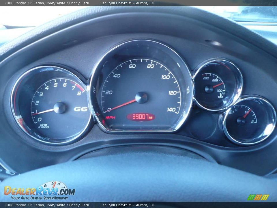 2008 Pontiac G6 Sedan Ivory White / Ebony Black Photo #24