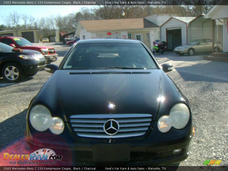 2003 Mercedes-Benz C 230 Kompressor Coupe Black / Charcoal Photo #2