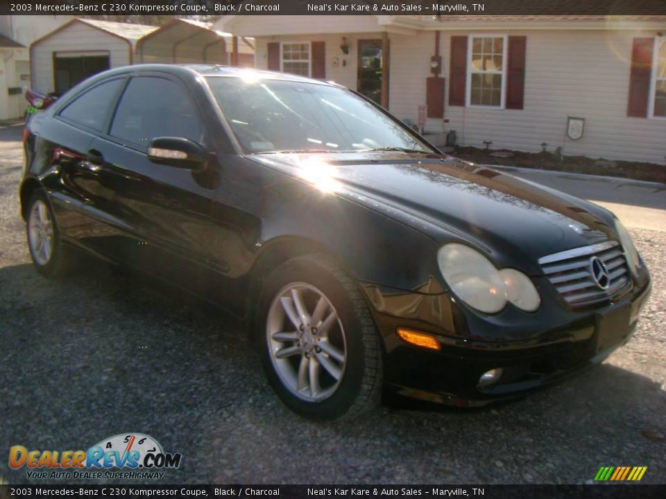 2003 Mercedes-Benz C 230 Kompressor Coupe Black / Charcoal Photo #3