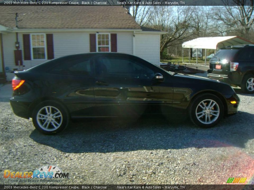 2003 Mercedes-Benz C 230 Kompressor Coupe Black / Charcoal Photo #4