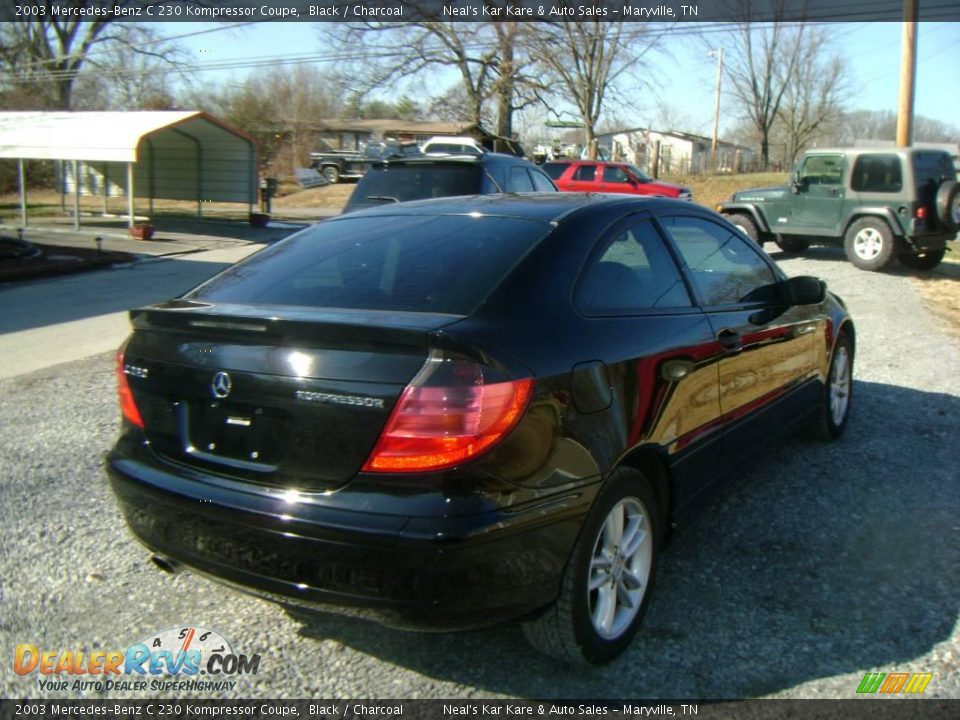 2003 Mercedes-Benz C 230 Kompressor Coupe Black / Charcoal Photo #5