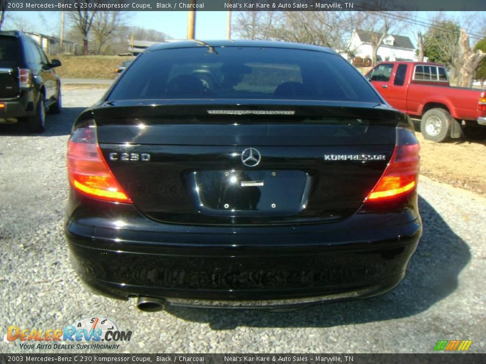 2003 Mercedes-Benz C 230 Kompressor Coupe Black / Charcoal Photo #6