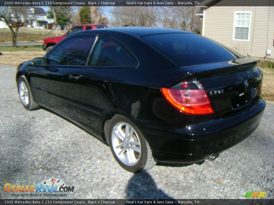 2003 Mercedes-Benz C 230 Kompressor Coupe Black / Charcoal Photo #7