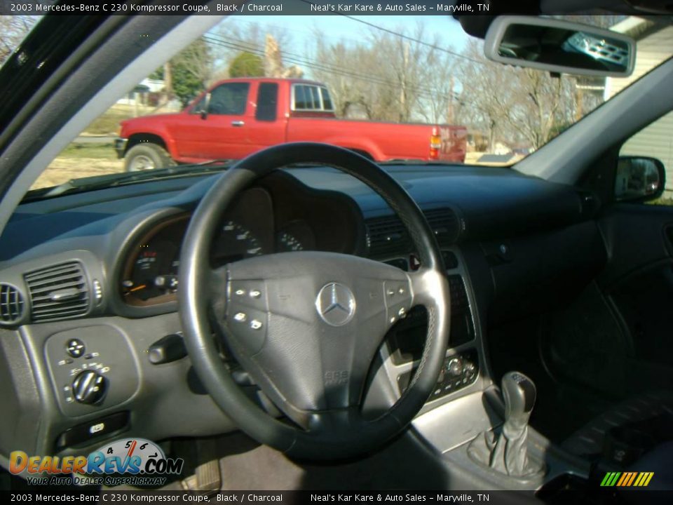 2003 Mercedes-Benz C 230 Kompressor Coupe Black / Charcoal Photo #11