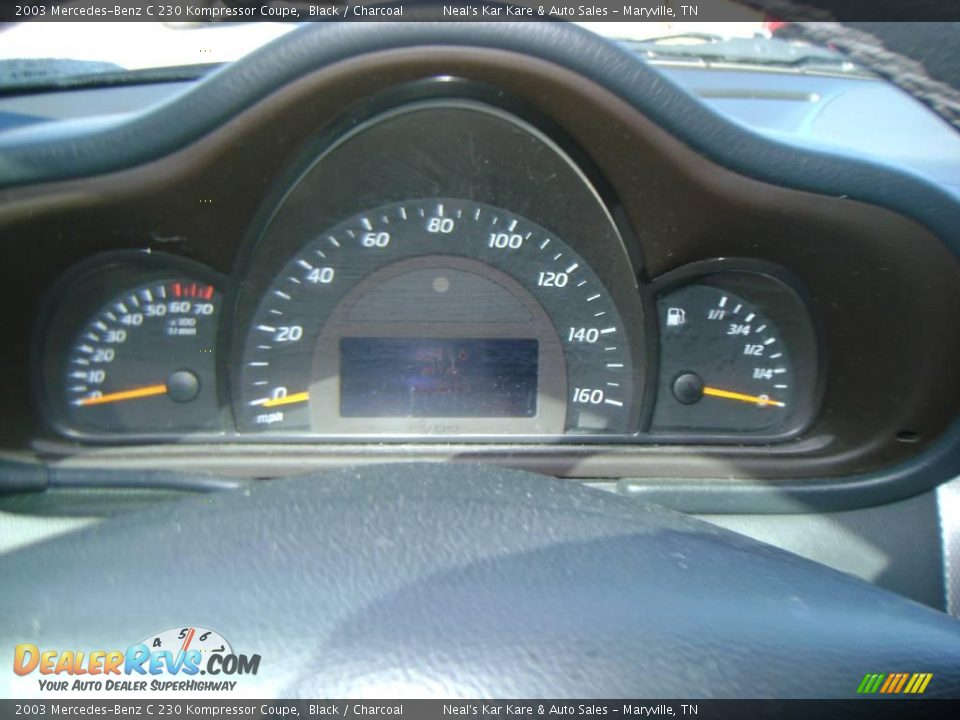2003 Mercedes-Benz C 230 Kompressor Coupe Black / Charcoal Photo #12