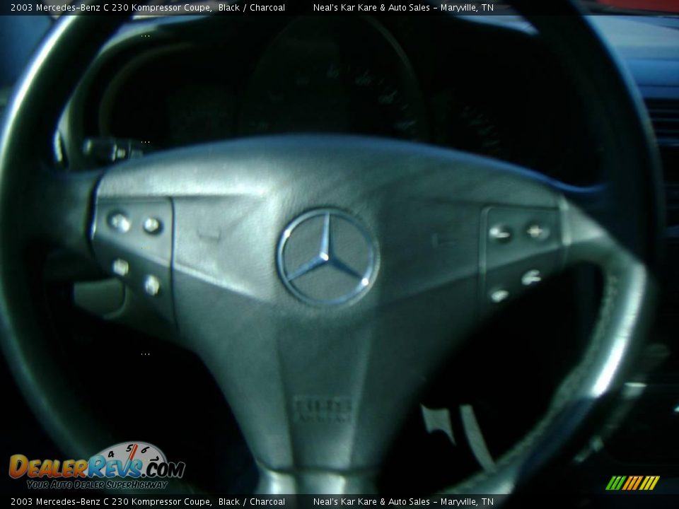 2003 Mercedes-Benz C 230 Kompressor Coupe Black / Charcoal Photo #14