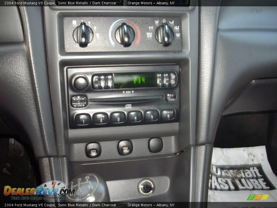 2004 Ford Mustang V6 Coupe Sonic Blue Metallic / Dark Charcoal Photo #7