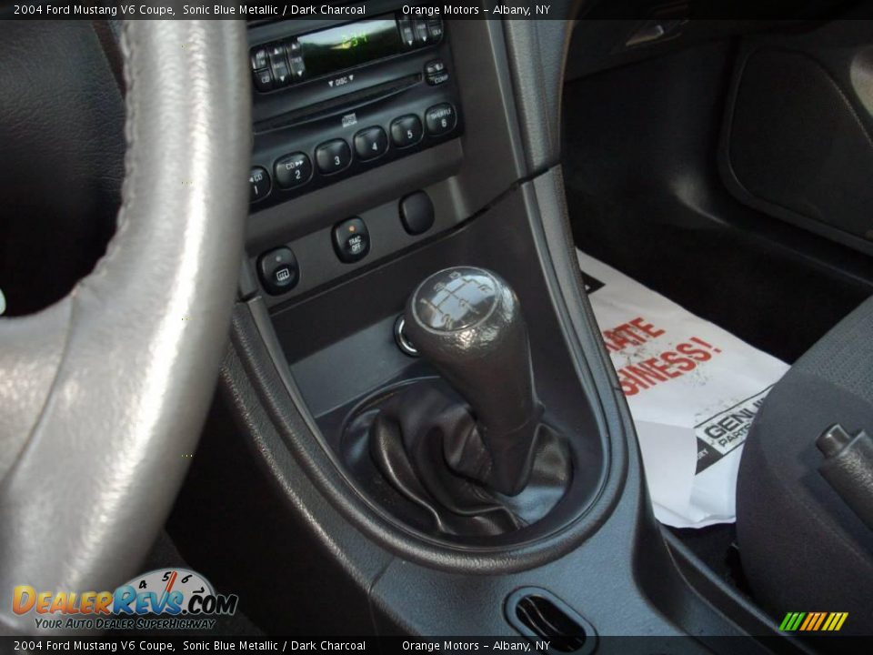 2004 Ford Mustang V6 Coupe Sonic Blue Metallic / Dark Charcoal Photo #8