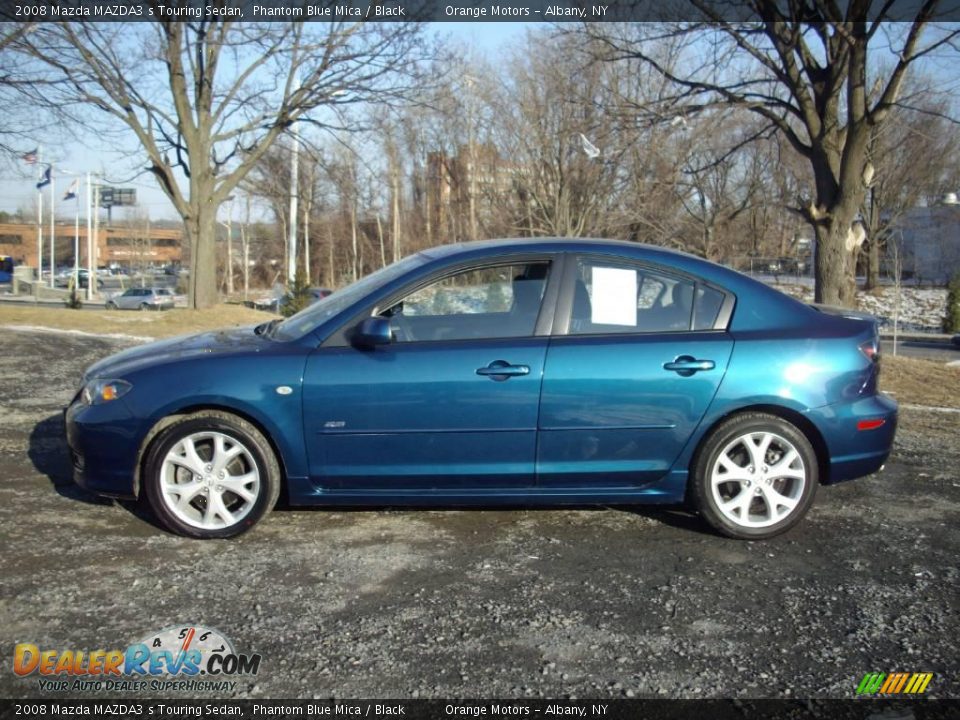 2008 Mazda MAZDA3 s Touring Sedan Phantom Blue Mica / Black Photo #3