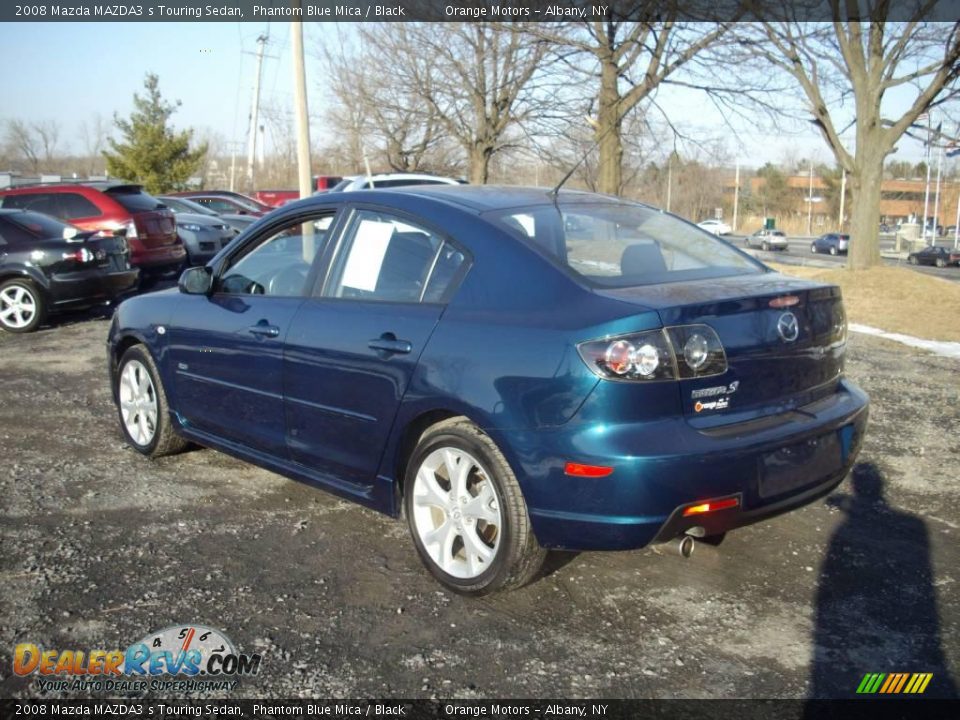 2008 Mazda MAZDA3 s Touring Sedan Phantom Blue Mica / Black Photo #4